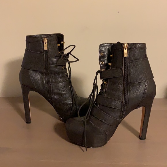 Pour La Victoire Brown Leather Ankle Booties - Women’s Size 9 - Picture 5 of 7